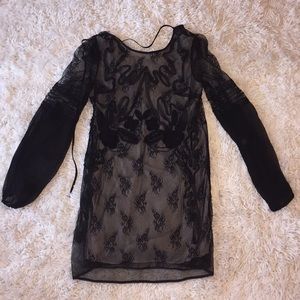 NWT UO Embroidered Mesh Dress
